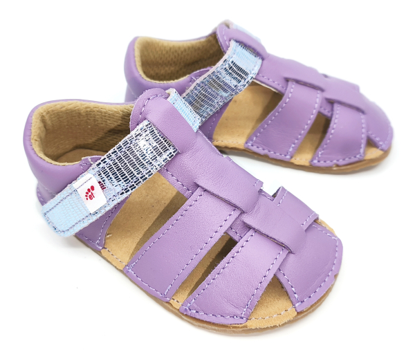 Ef Barefoot sandálky Pink Fiolet Dětské sandále Renbut 13-106A