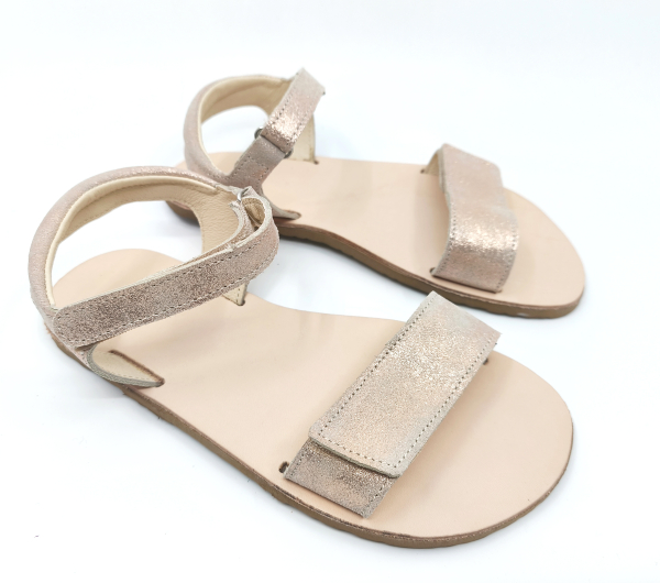 Dámské sandály EF Barefoot Pink Gliter Dětské sandále Renbut 13-106A