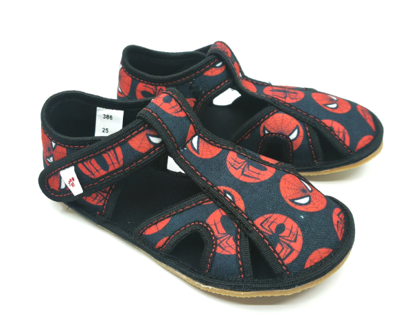 Ef Barefoot papuče 386 Red Spider Dětské sandále Renbut 13-106A