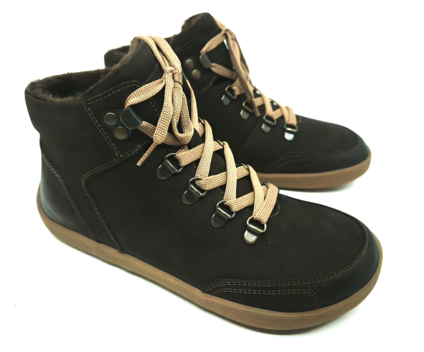 beBare Berlin Dark Brown Nubuck Dětské sandále Renbut 13-106A