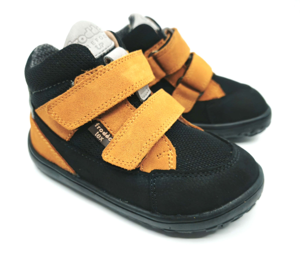 Froddo UP Barefoot Membrána G3110268-6 Black Orange Dětské sandále Renbut 13-106A