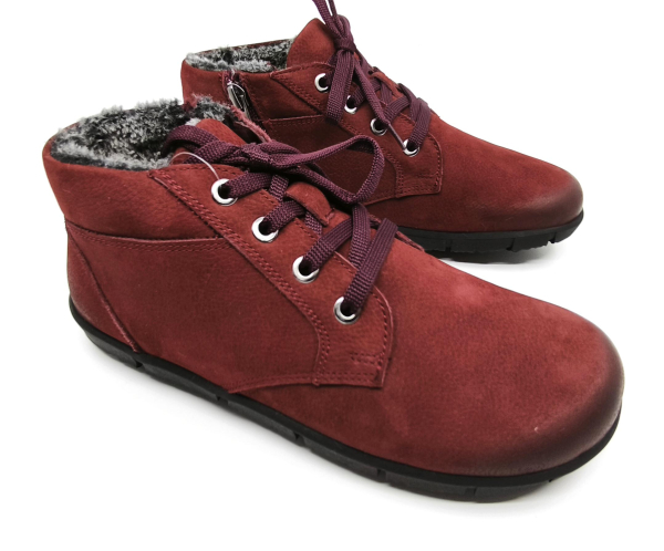 Wild Barefoot Bordo Nubuck Dětské sandále Renbut 13-106A