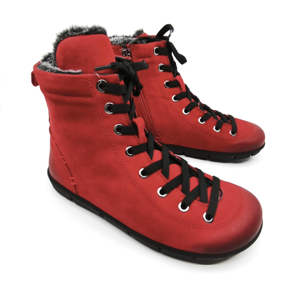 Wild Barefoot Red Nubuck Dětské sandále Renbut 13-106A
