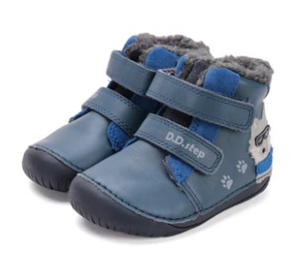D.D.Step Barefoot zimní boty W070-52893 Royal Blue Dětské sandále Renbut 13-106A