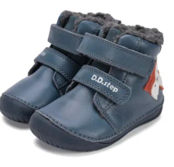 D.D.Step Barefoot zimní boty W070-52301 Bermuda Blue Dětské sandále Renbut 13-106A