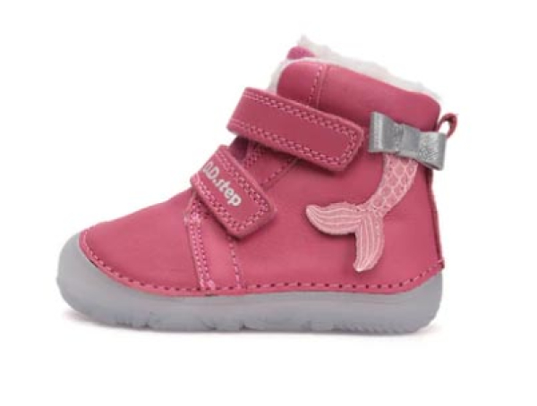D.D.Step Barefoot zimní boty W073-52684B Dark Pink Dětské sandále Renbut 13-106A