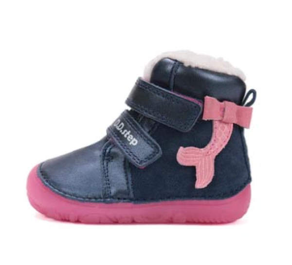 D.D.Step Barefoot zimní boty W073-52684 Royal Blue Dětské sandále Renbut 13-106A