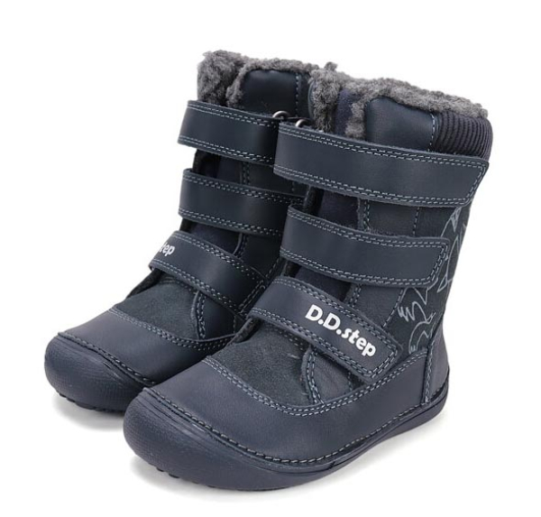D.D.step Barefoot zimní obuv W063-52732 Royal Blue Dětské sandále Renbut 13-106A