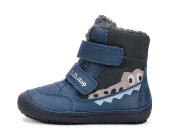 D.D.step Barefoot zimní obuv W063-52415 Bermuda Blue Dětské sandále Renbut 13-106A