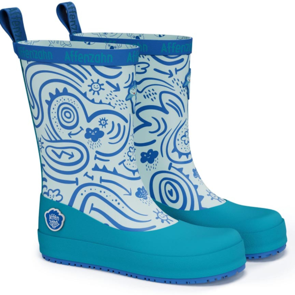 Affenzahn Rainoot Vegan Plashy Shark Blue Dětské sandále Renbut 13-106A