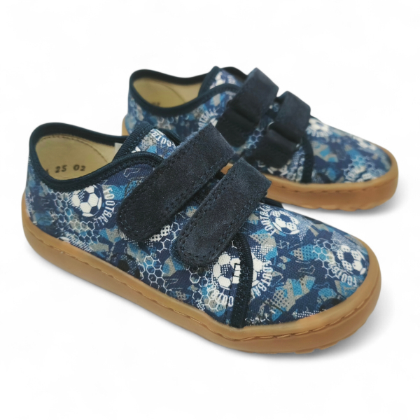Froddo Barefoot Canvas G1700440- 7 Blue Dětské sandále Renbut 13-106A