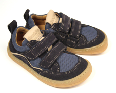 Barefoot textilné tenisky Froddo - BF D-Velcro Dark blue modré