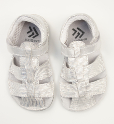 Ef Barefoot sandálky Silver Gliter