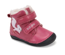D.D.Step Barefoot zimní boty W070-52214B Dark Pink