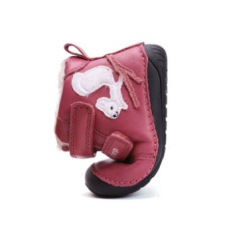 D.D.Step Barefoot zimní boty W070-52214B Dark Pink