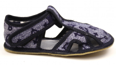 Ef Barefoot chlapecké papuče 386 Jeans Kotva