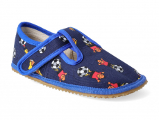 Barefoot papuče Modrý futbal