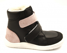 Baby Bare Shoes Febo Winter Sparkle Black Asfaltico