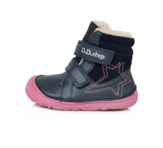 D.D.Step Barefoot zimné topánky W073-688B Royal Blue