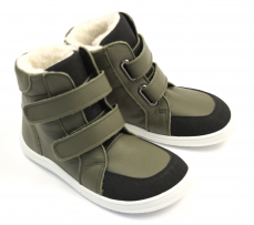 Baby Bare Shoes Febo Winter Khaki Asfaltico