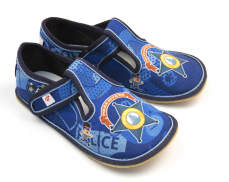 Ef barefoot chlapčenské papuče 395 Policie