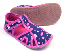 Ef Barefoot Hearts 386 dievčenské papuče