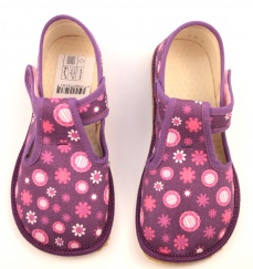 Barefoot papuče fialový kvietok
