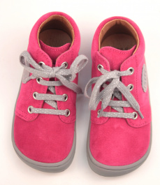 Filii barefoot - Gecko  velours pink laces M